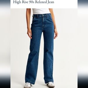 Abercrombie & Fitch High Rise 90s Relaxed Blue Jeans